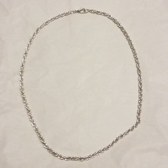 Vintage Jewelry - Vintage Silver Rope Chain 18.5"